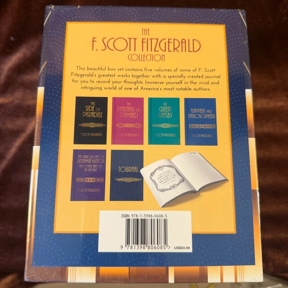 F. Scott Fitzgerald Collection 6 Book Box Set Great Gatsby‎ New Sealed Hardcover